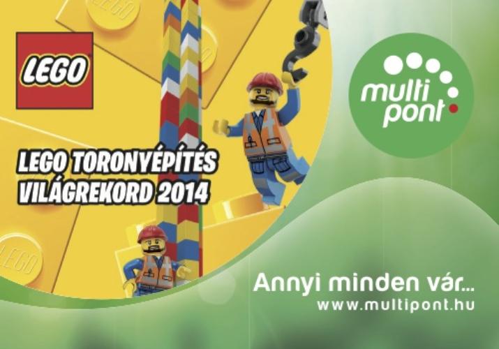 Limitált Multipont LEGO® Toronyépítés kárya!